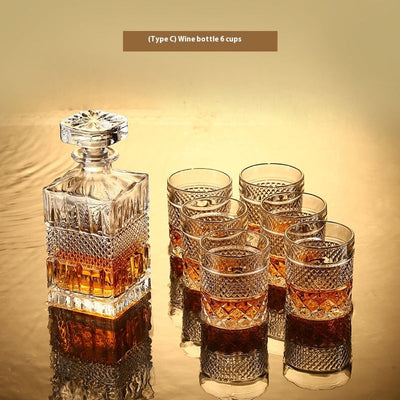Glass Bottle Wine Glass Whiskey Shot Glass Wine Set Suit