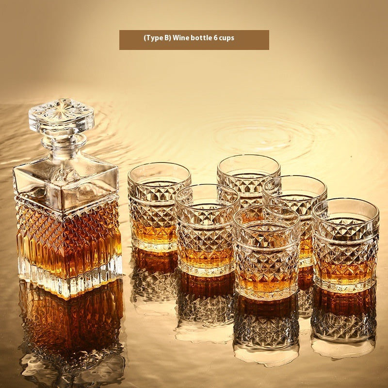 Glass Bottle Wine Glass Whiskey Shot Glass Wine Set Suit