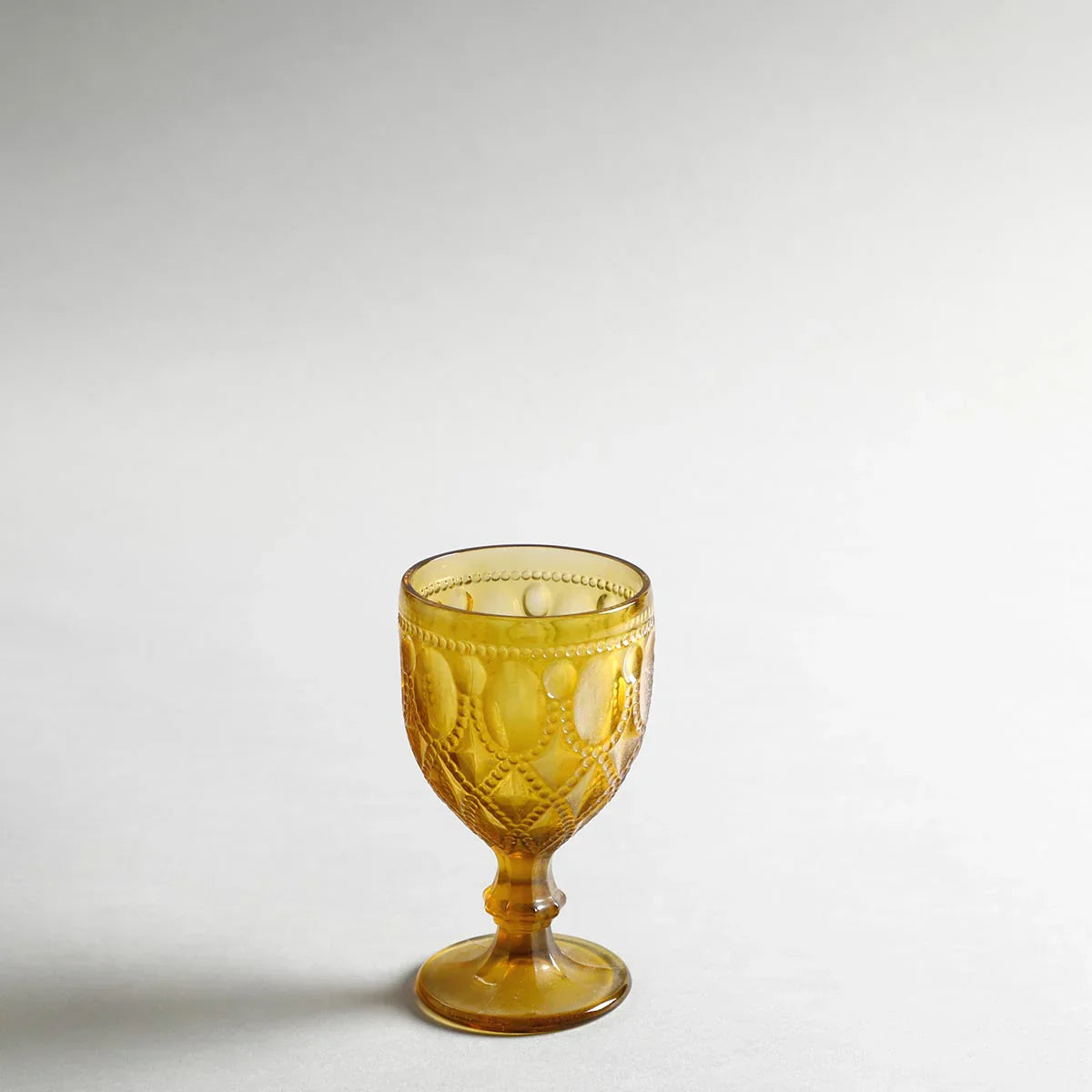 Aria Amber Stem Glass Set Of 6