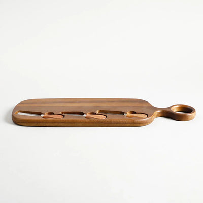 Ennis Wooden Cheese Board With Knife Set