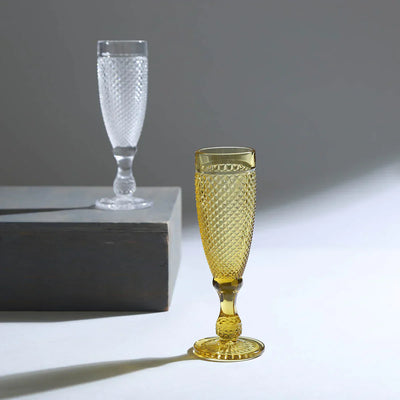 Siara Amber Stem Glass Set of 6