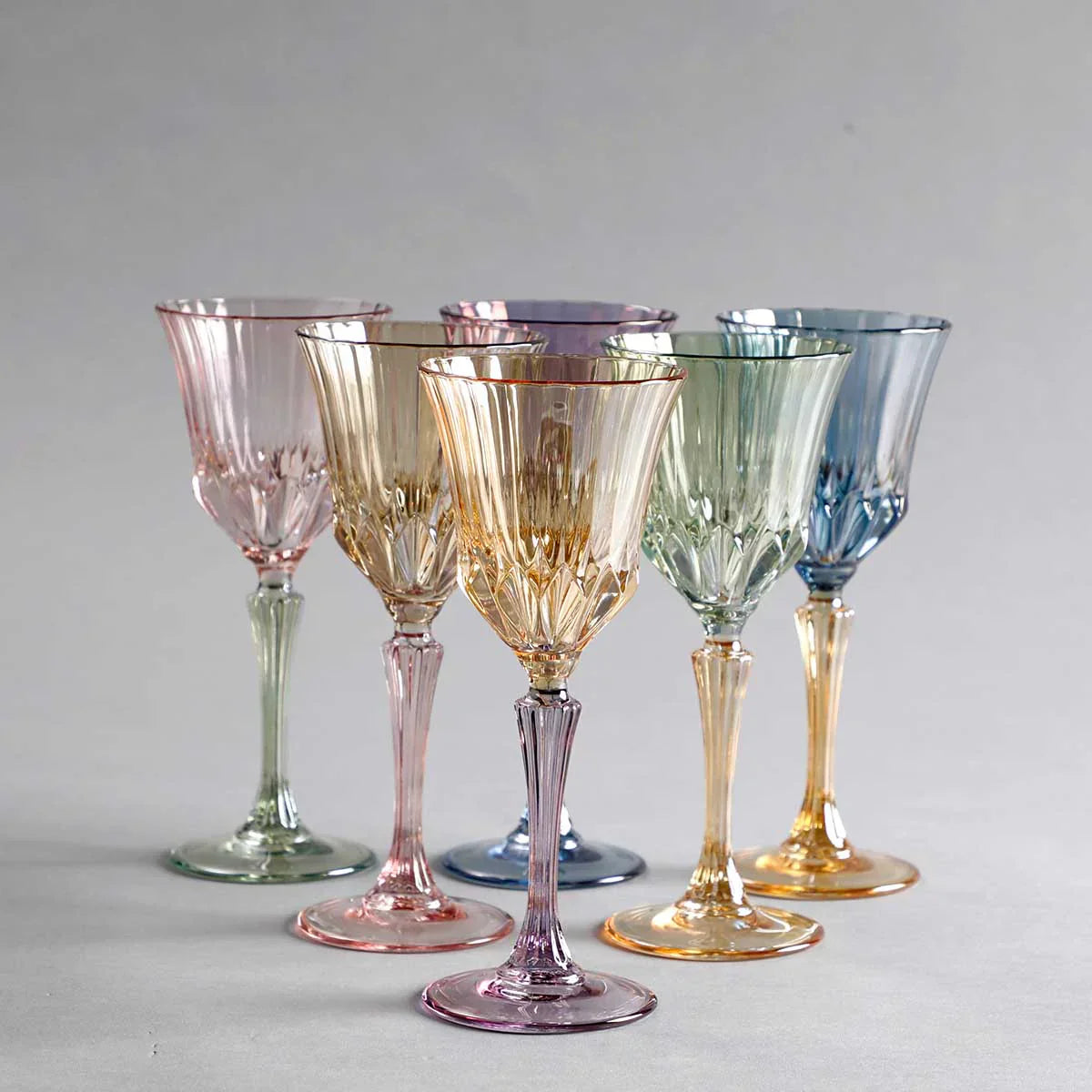 Creart Doge Multi-Color Wine Glasses Set Of 6